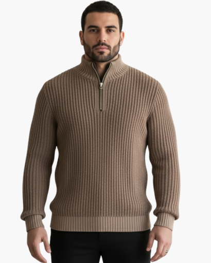 Pull à Col Zippé pour Homme | Élégance et Confort au Quotidien