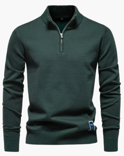 Pull Zippé Quart de Tour Homme – Classique & Confortable | Style Élégant Automne Hiver