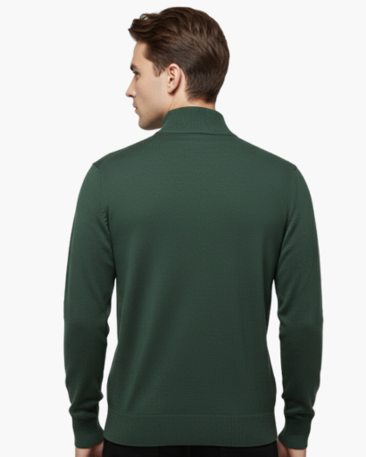 Pull Zippé Quart de Tour Homme – Classique & Confortable | Style Élégant Automne Hiver
