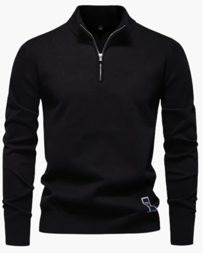 Pull Zippé Quart de Tour Homme – Classique & Confortable | Style Élégant Automne Hiver