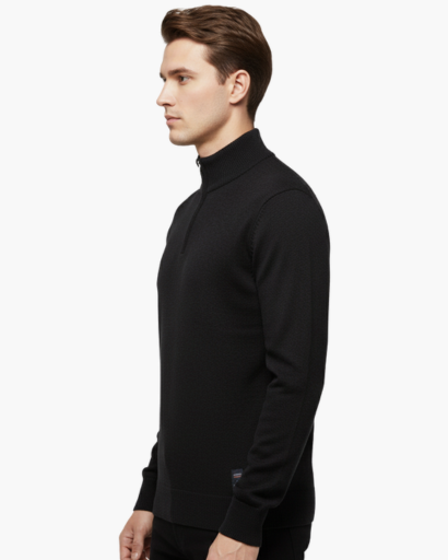 Pull Zippé Quart de Tour Homme – Classique & Confortable | Style Élégant Automne Hiver