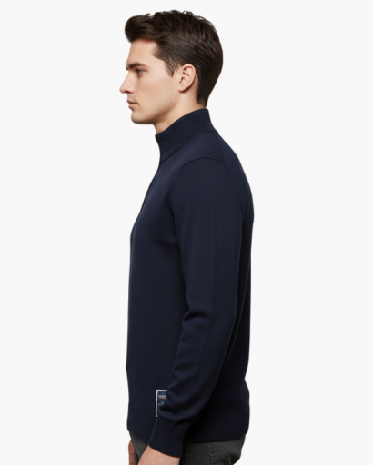 Pull Zippé Quart de Tour Homme – Classique & Confortable | Style Élégant Automne Hiver