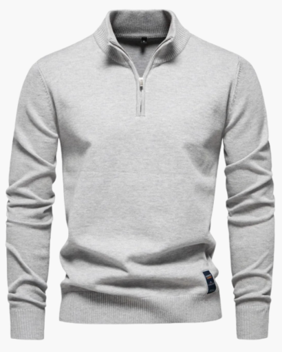 Pull Zippé Quart de Tour Homme – Classique & Confortable | Style Élégant Automne Hiver