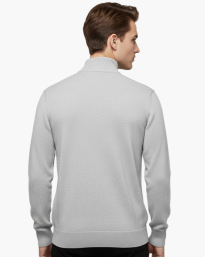Pull Zippé Quart de Tour Homme – Classique & Confortable | Style Élégant Automne Hiver