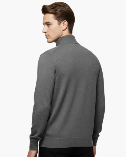 Pull Zippé Quart de Tour Homme – Classique & Confortable | Style Élégant Automne Hiver