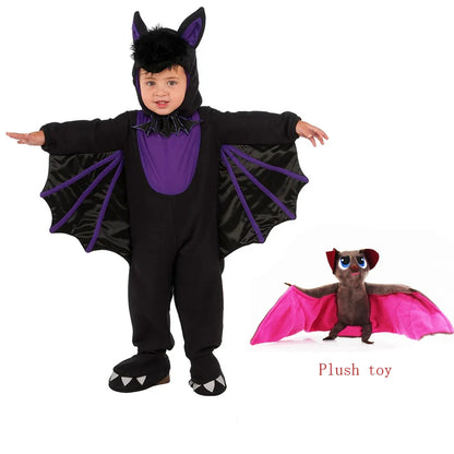 Combinaison chauve-souris pour tout-petit avec sa peluche chauve-souris assortie