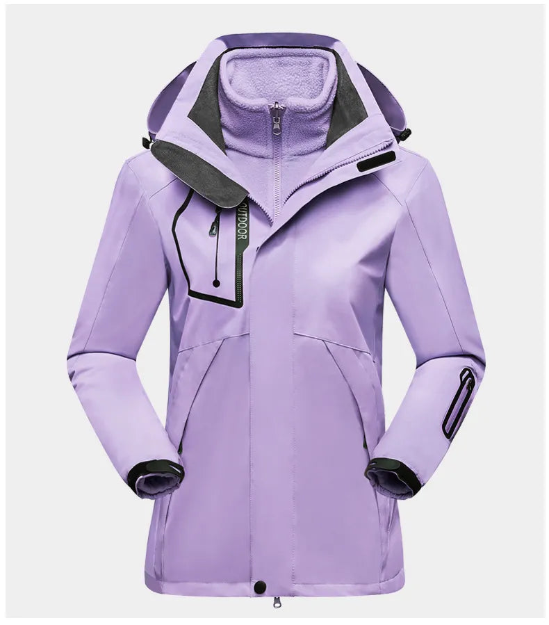 Veste 3-en-1 femme coloris violet