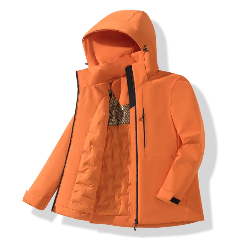 Veste polaire imperméable unisexe, coloris orange