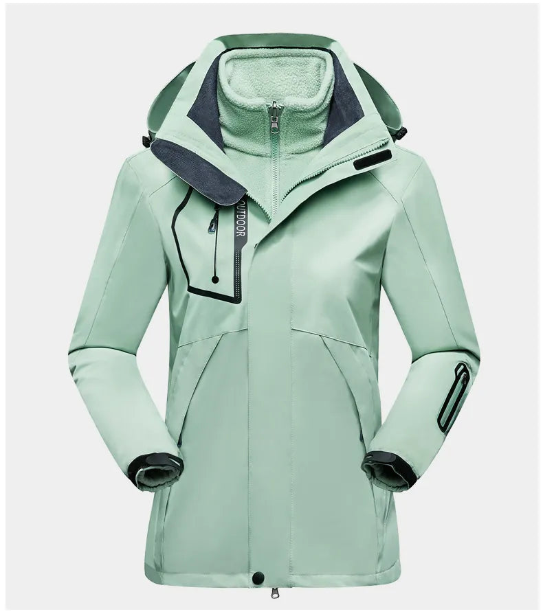 Veste 3-en-1 femme coloris vert