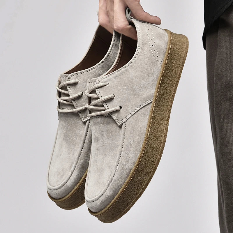 chaussures aspect daim homme, vue de dessus