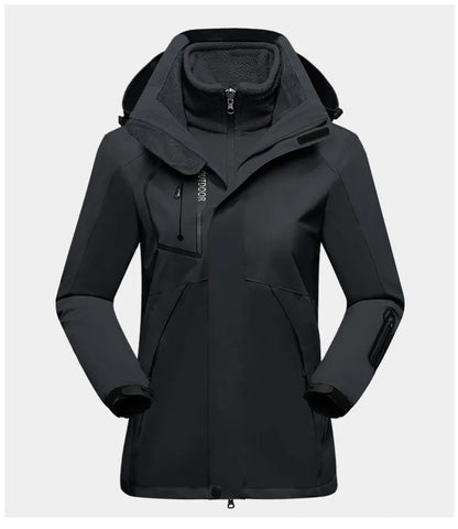 Veste 3-en-1 femme coloris noir