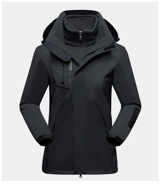 Veste 3-en-1 femme coloris noir