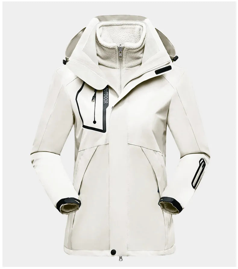Veste 3-en-1 femme coloris blanc