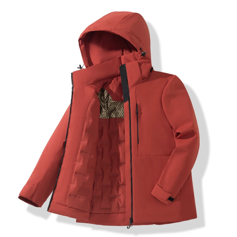 Veste polaire imperméable unisexe, coloris rouge