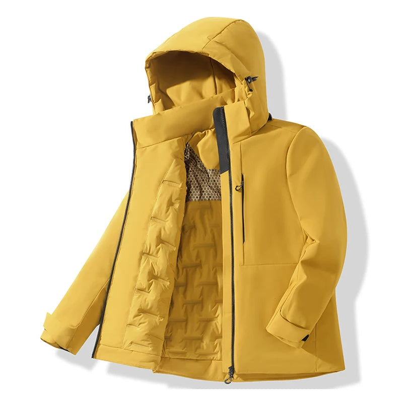 Veste polaire imperméable unisexe, coloris jaune