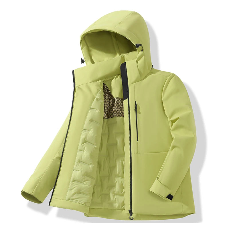 Veste polaire imperméable unisexe, coloris vert