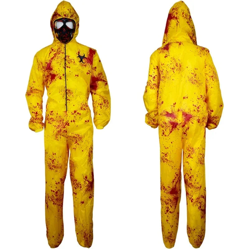 Costume hazmat vue de face et de dos