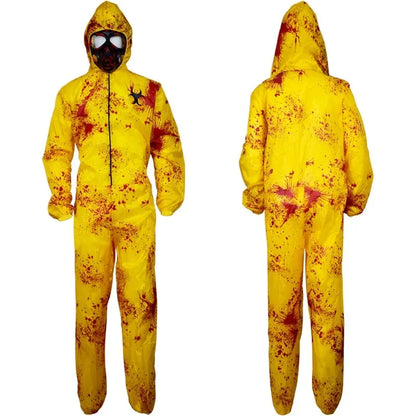 Costume hazmat vue de face et de dos