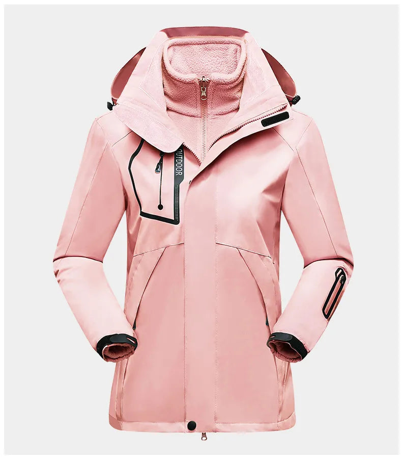 Veste 3-en-1 femme coloris rose