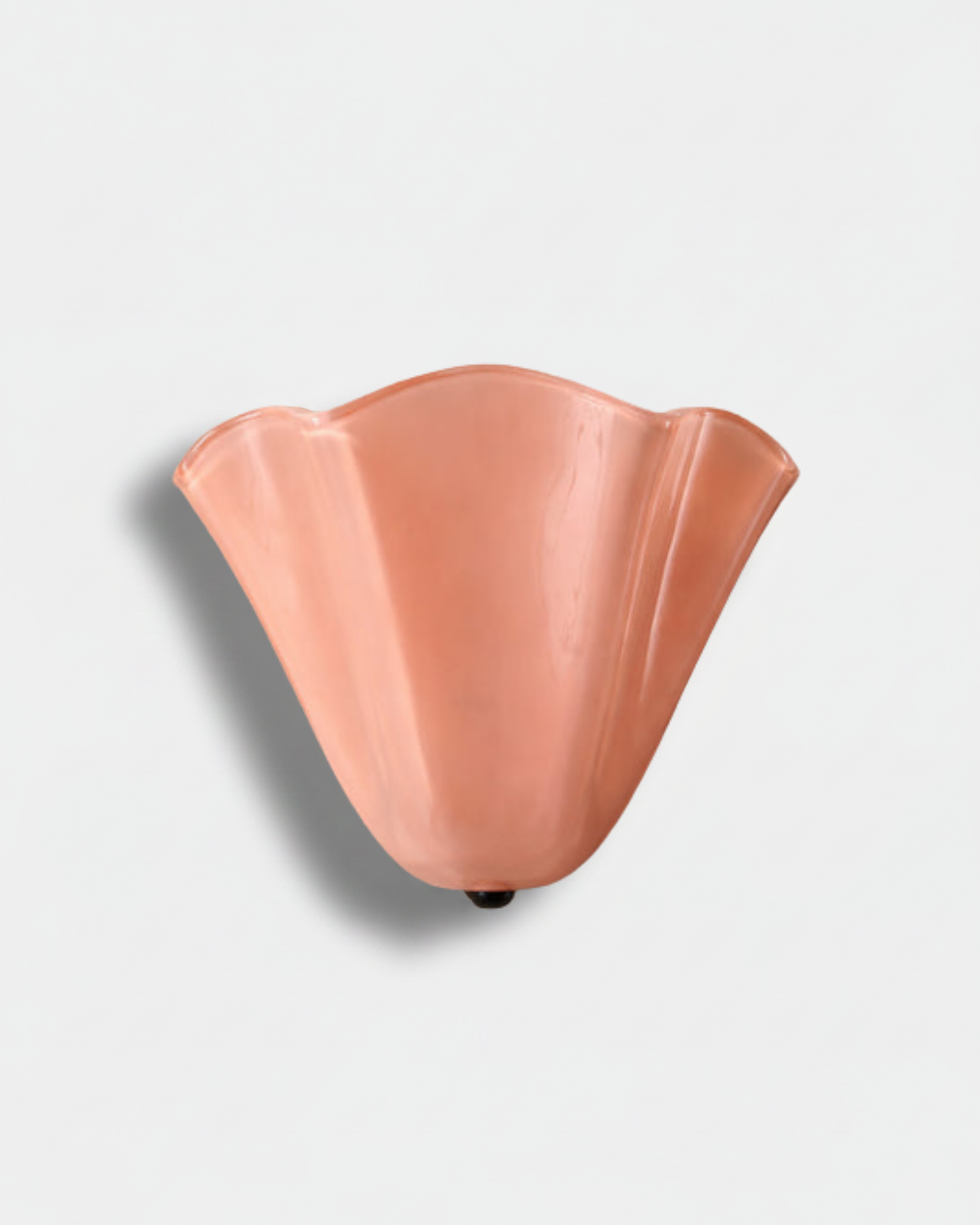 Applique murale verre ambré et laiton, coloris Rose