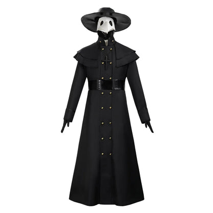 Costume médecin de la peste steampunk, vue de face complète