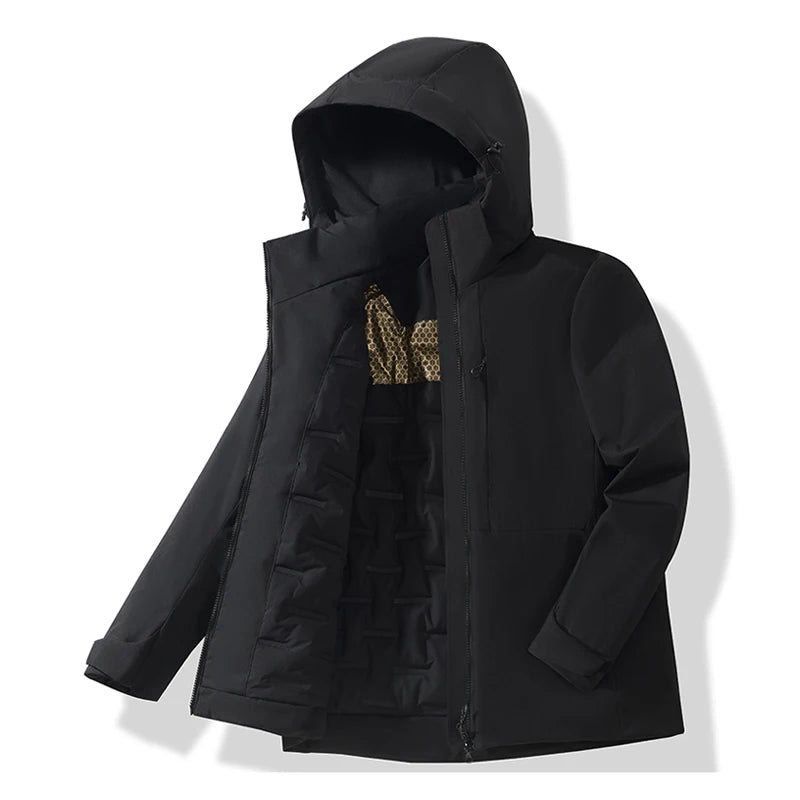 Veste polaire imperméable unisexe, coloris noir