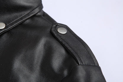veste motard homme en similicuir, portée