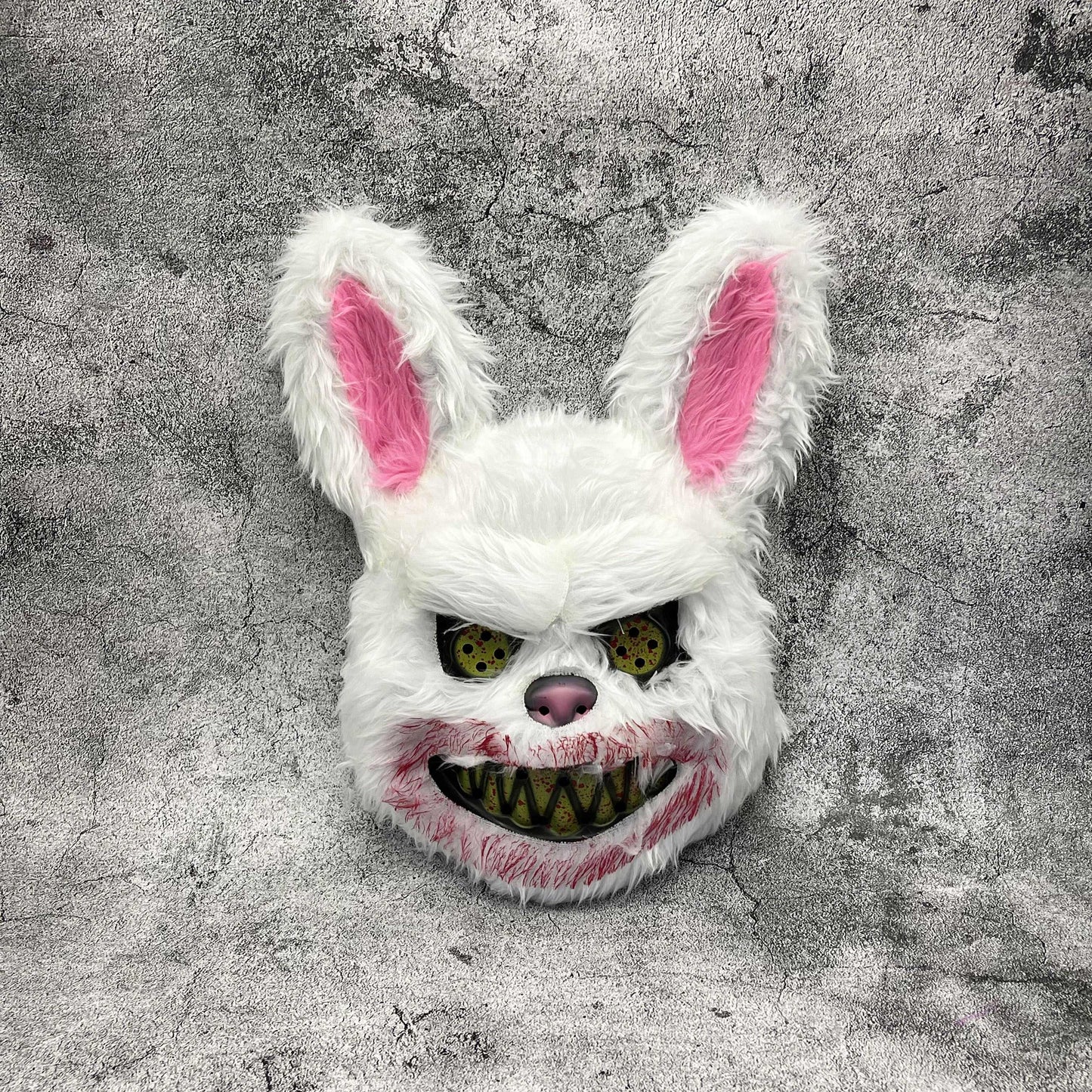Masque fausse fourrure - version lapin blanc