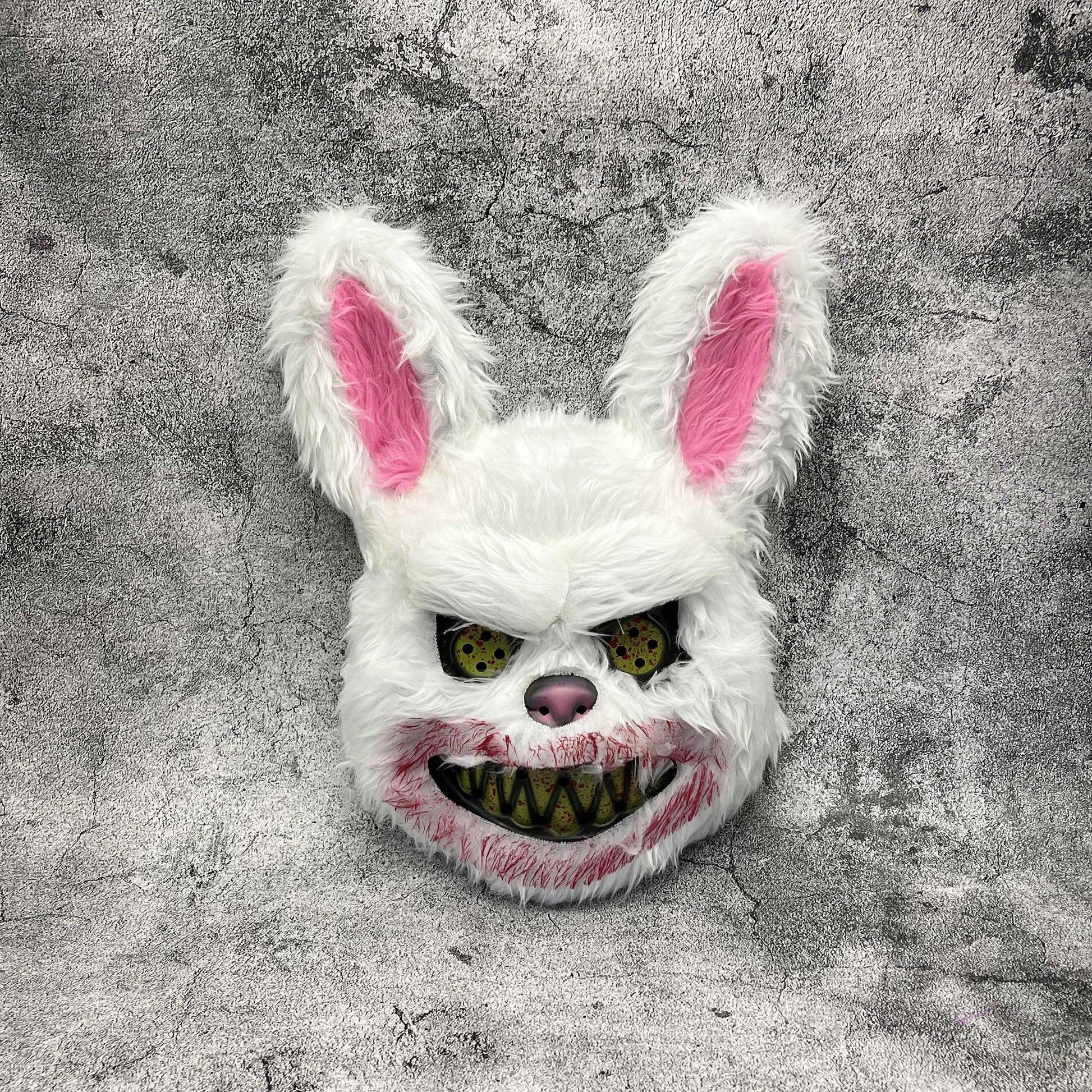 Masque fausse fourrure - version lapin blanc