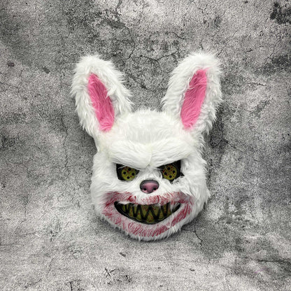 Masque fausse fourrure - version lapin blanc