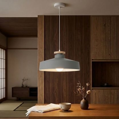 Suspension LED fer plate gris