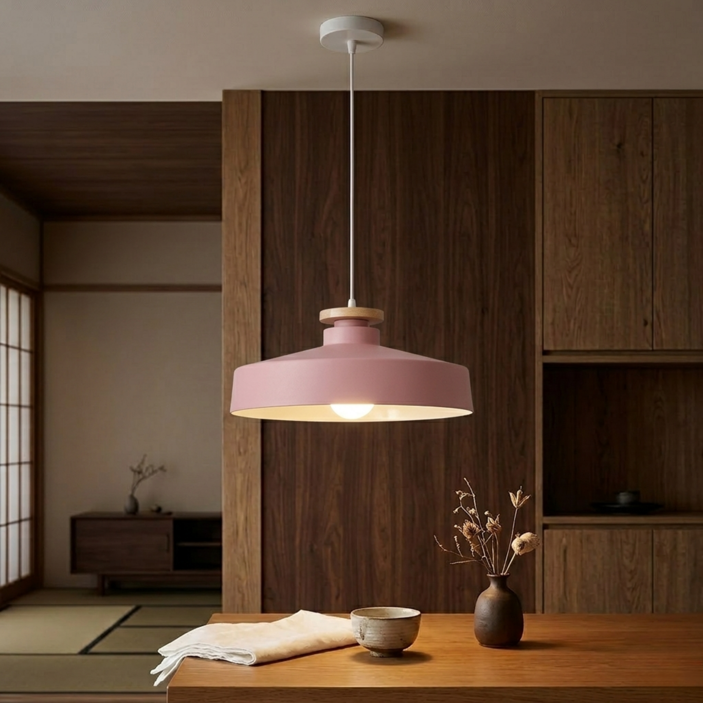 Suspension LED fer plate rose