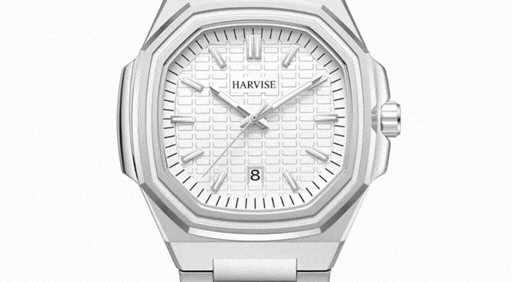 Montre Homme Luxe Acier Inoxydable – Cadran Texturé Bracelet Intégré & Date | Finition Premium