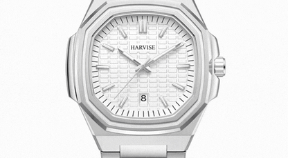 Montre Homme Luxe Acier Inoxydable – Cadran Texturé Bracelet Intégré & Date | Finition Premium