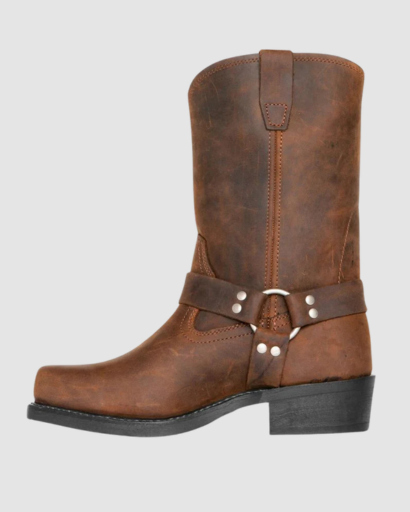 Bottes Motardes Femme – Style Western & Bride Décorative