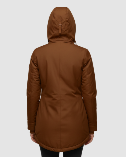 Manteau Hiver Femme Capuche Doublure Fleece – detail capuche/col