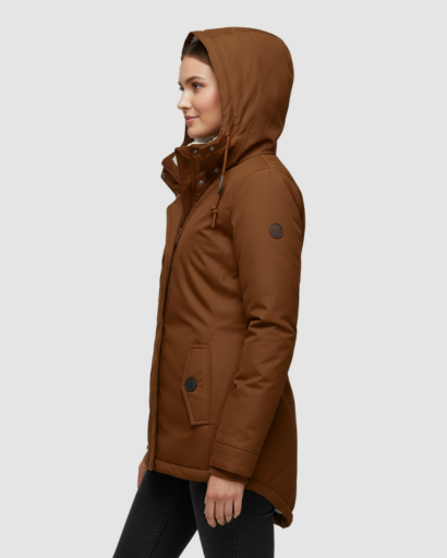 Manteau Hiver Femme Capuche Doublure Fleece – vue complete