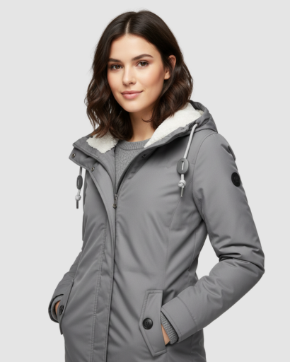 Manteau Hiver Femme Capuche Doublure Fleece Poches – Chaleur & Élégance | Style Automne Hiver