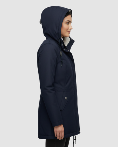 Manteau Hiver Femme Capuche Doublure Fleece Poches – Chaleur & Élégance | Style Automne Hiver