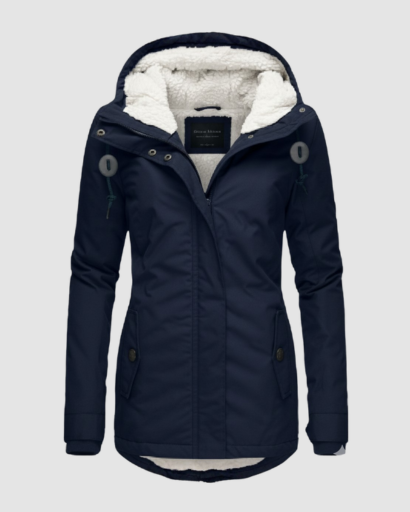 Manteau Hiver Femme Capuche Doublure Fleece – vue de profil