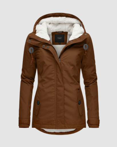 Manteau Hiver Femme Capuche Doublure Fleece – vue de dos