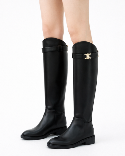 Bottes Cavalières Femme en Simili-Cuir Premium – Élégantes & Confortables