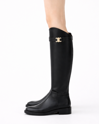 Bottes Cavalières Femme en Simili-Cuir Premium – Élégantes & Confortables