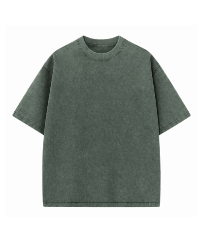 T-Shirt Homme Oversize Col Rond avec Effet Délavé