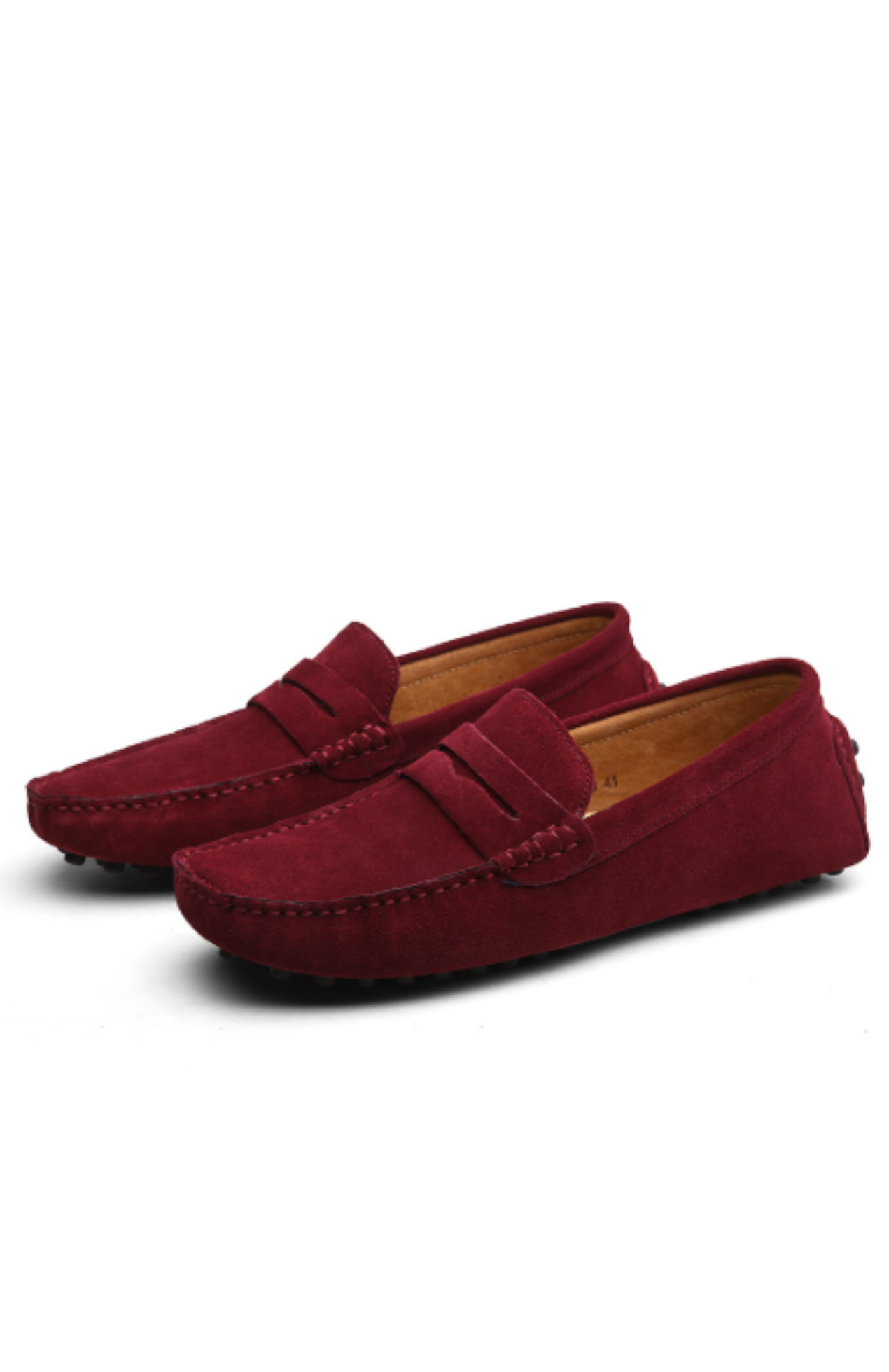 Mocassins homme en suédine coupe classique à enfiler