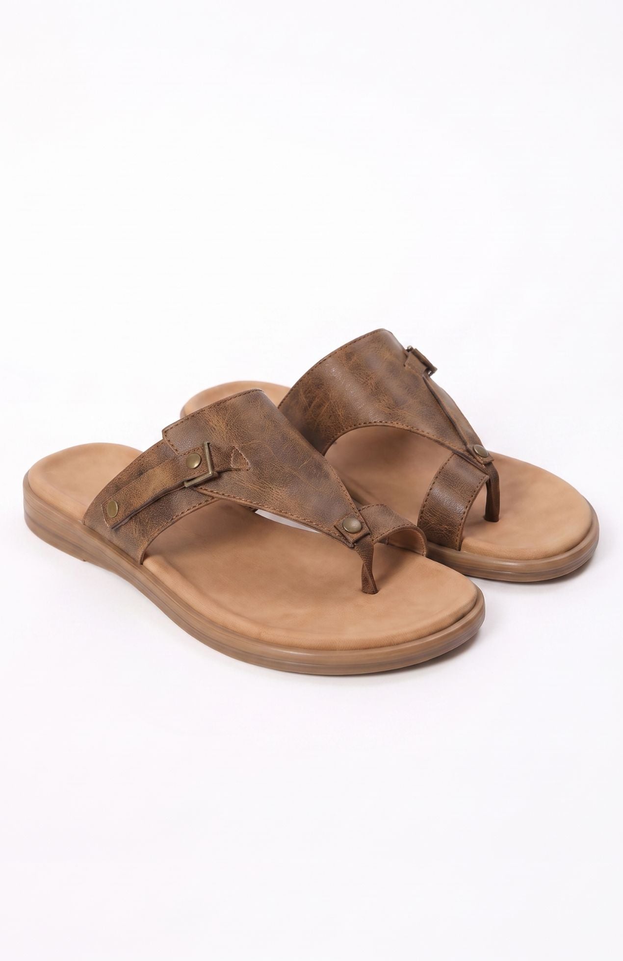 Sandales orthopédiques femme style entre-doigt à large bride, semelle plate confort – vue 2