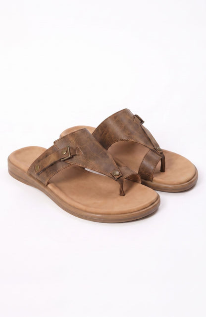Sandales orthopédiques femme style entre-doigt à large bride, semelle plate confort – vue 2