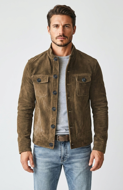 Veste Safari Homme – Daim Doux & Multi-Poches, Style Aventurier Chic – vue 2