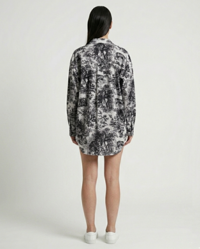 Ensemble Femme 3 Pièces Imprimé Floral – Chemise, Top et Short Été