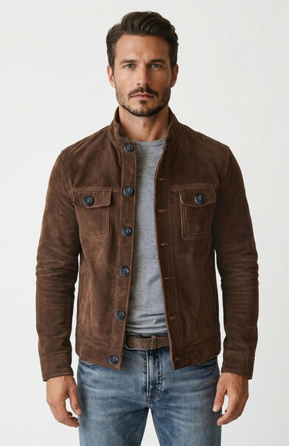 Veste Safari Homme – Daim Doux & Multi-Poches, Style Aventurier Chic – vue 4